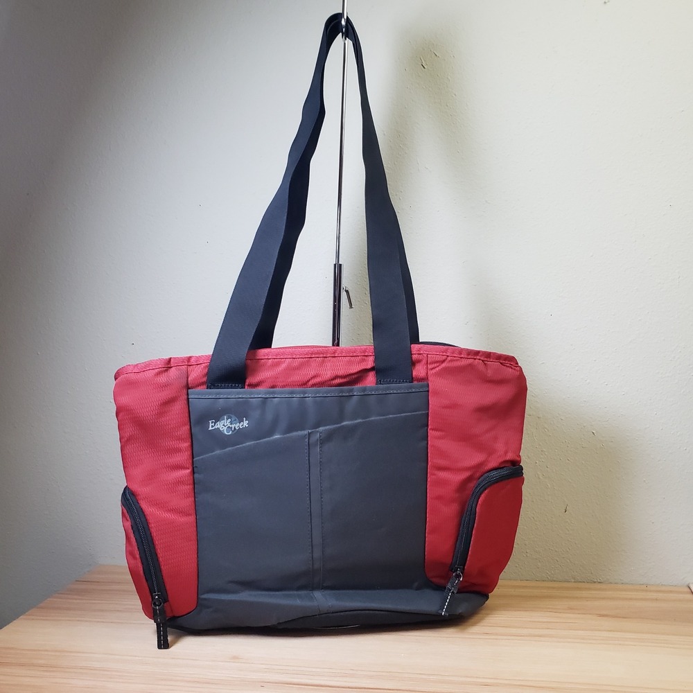 Eagle Creek Travel‎ Essentials Tote Bag 16" Black Red Utility Gorpcore Camping